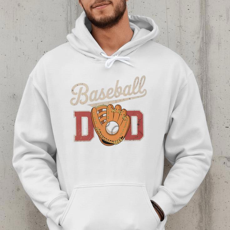 Baseball Dad Fireball Sports Father Fathers Day Daddy Premium Men Hoodie