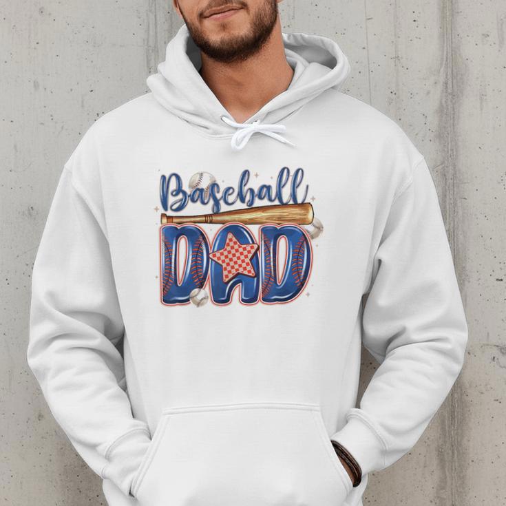 Baseball Dad Game Day Fathers Day Men Hoodie