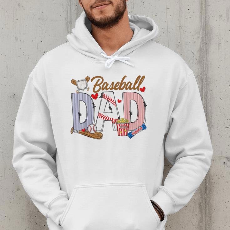 Baseball Dad Game Day Sport Lovers Baseball Fathers Day Men Hoodie