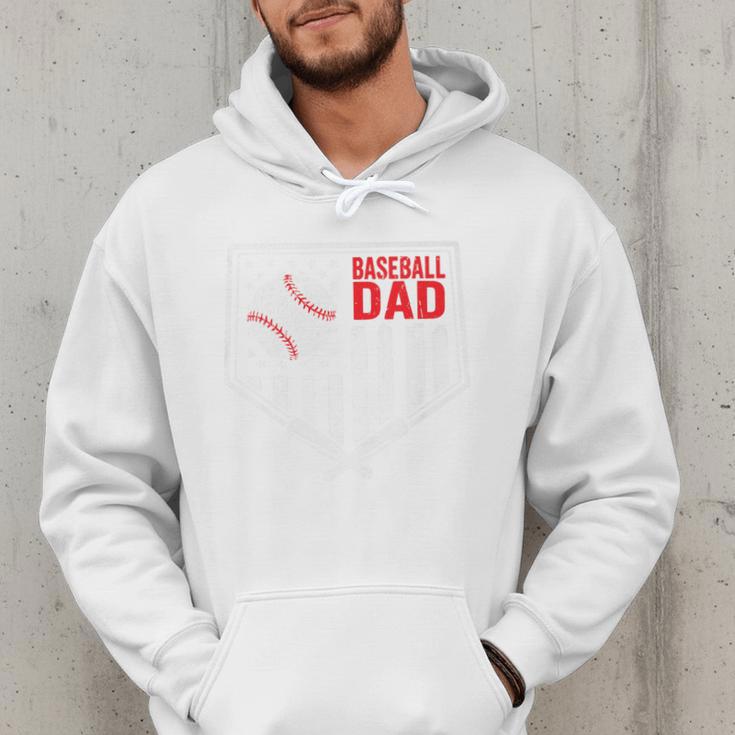 Baseball Dad Men USA American Flag Fathers Day 4th Of July Premium Men Hoodie Baseball Dad Men USA American Flag Fathers Day 4th Of July Premium Men Hoodie