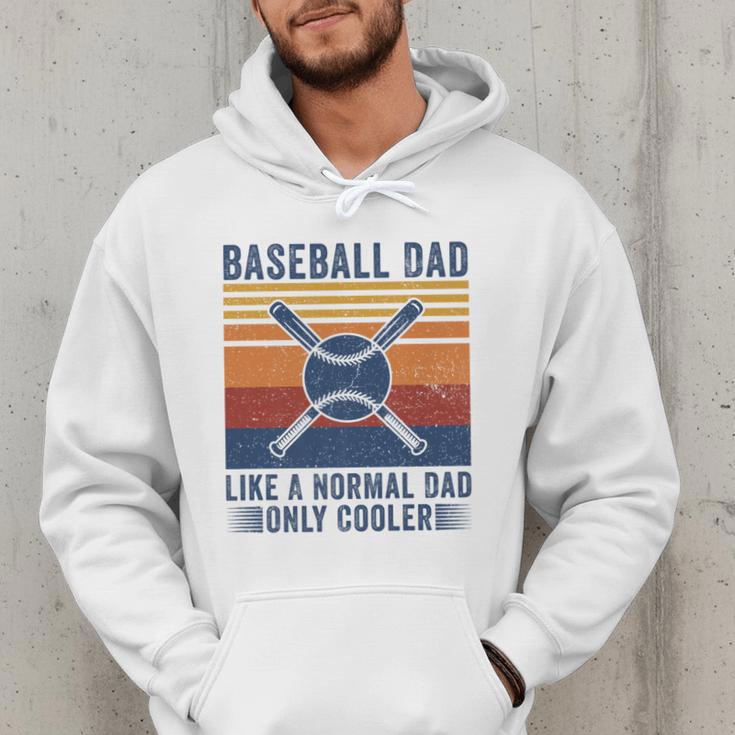 Baseball Dad Like A Normal Dad Only Cooler Premium Men Hoodie