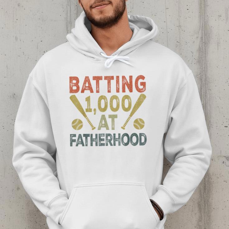 Baseball Dad Vintage Batting 1000 At Fatherhood Men Hoodie Baseball Dad Vintage Batting 1000 At Fatherhood Men Hoodie