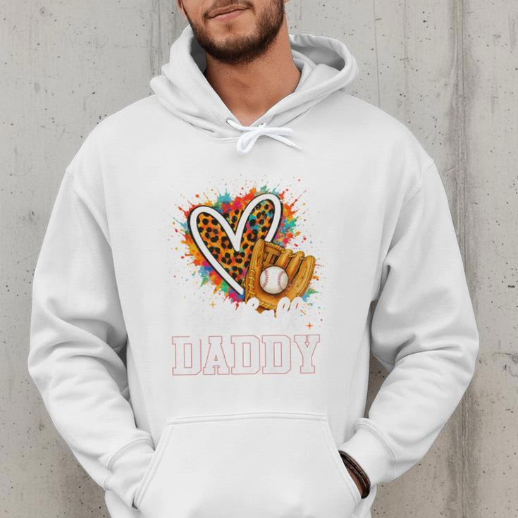 Baseball Daddy Leopard Heart Colorful Premium Men Hoodie Baseball Daddy Leopard Heart Colorful Premium Men Hoodie