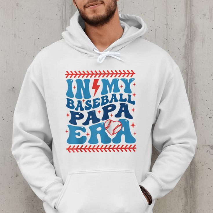 In My Baseball Papa Era Groovy Baseball Dad Family Matching Raglan Baseball Tee Men Hoodie In My Baseball Papa Era Groovy Baseball Dad Family Matching Raglan Baseball Tee Men Hoodie