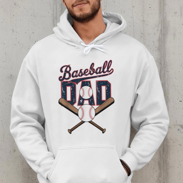Cool Baseball Dad For Vintage Father's Day Game Day Men Hoodie Cool Baseball Dad For Vintage Father's Day Game Day Men Hoodie