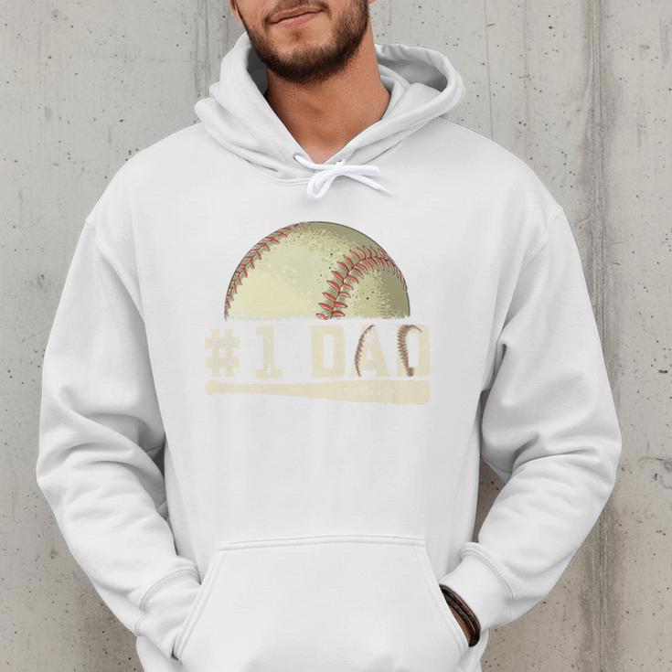Number One Baseball Dad Fathers Day Baseball Player Dad Papa Premium Men Hoodie Number One Baseball Dad Fathers Day Baseball Player Dad Papa Premium Men Hoodie