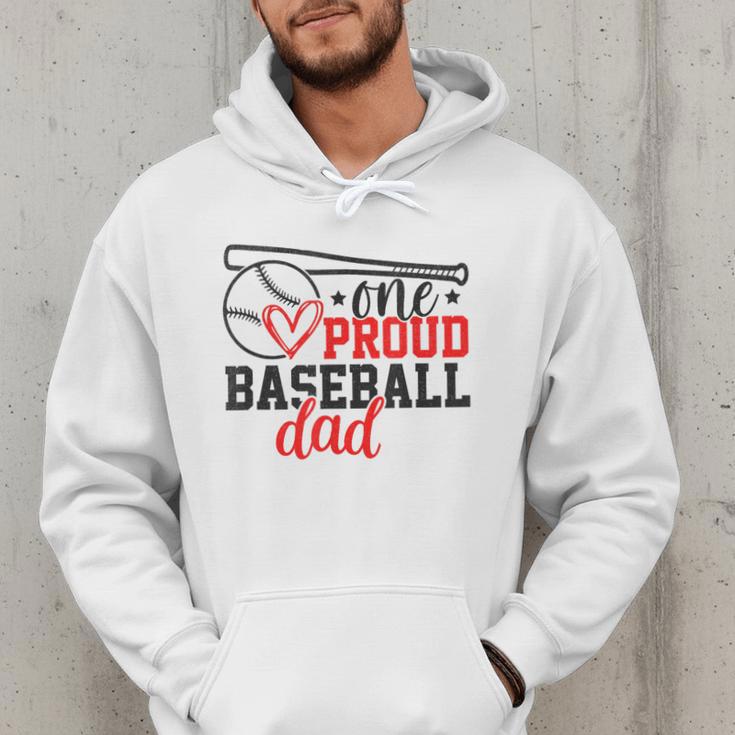 One Proud Baseball Dad Sporty Humor Men Hoodie One Proud Baseball Dad Sporty Humor Men Hoodie