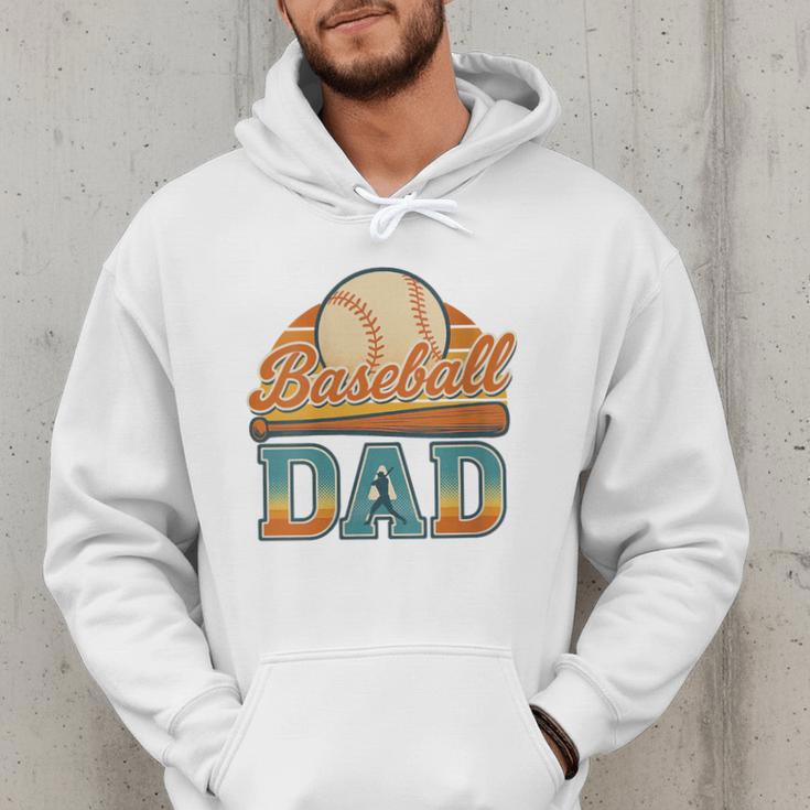 Retro Vintage Baseball Dad Summer Sports Lover Fathers Day Men Hoodie