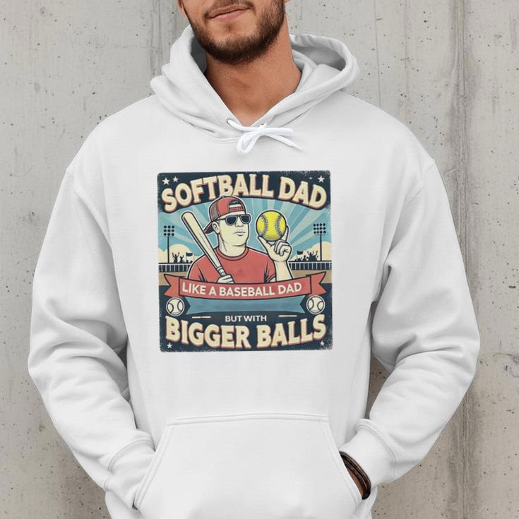 Softball Dad Like a Baseball Dad Gift Men Premium Men Hoodie Softball Dad Like a Baseball Dad Gift Men Premium Men Hoodie