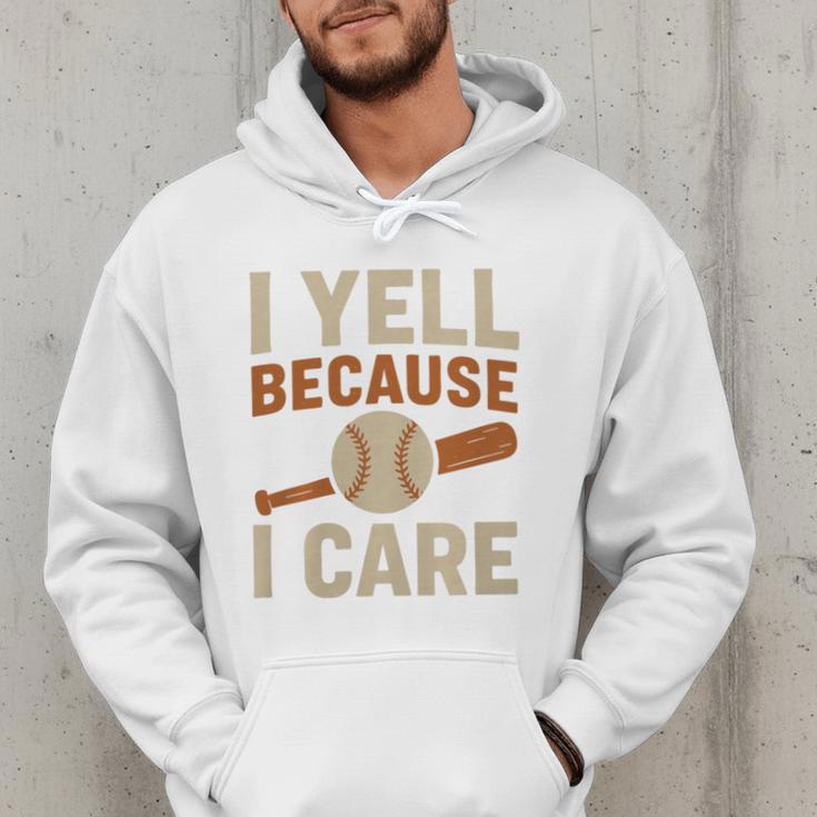 I Yell Because I Care Baseball Dad Coach Father's Day Premium Tri-Blend Men Hoodie I Yell Because I Care Baseball Dad Coach Father's Day Premium Tri-Blend Men Hoodie
