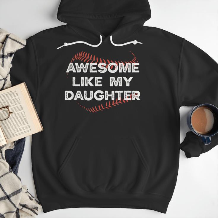 Awesome Like My Daughter Baseball Dad Men Hoodie