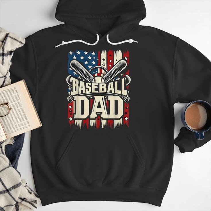 Baseball Dad American USA Flag Dada Men Baseball Fathers Day Men Hoodie Baseball Dad American USA Flag Dada Men Baseball Fathers Day Men Hoodie