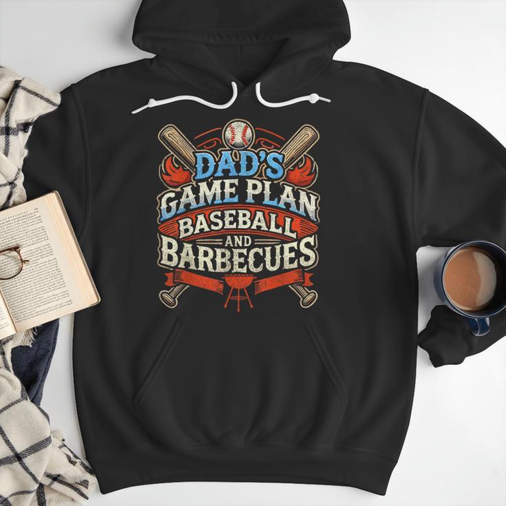 Baseball Dad BBQ Grill Dad's Game Plan Baseball & Barbecues Men Hoodie Baseball Dad BBQ Grill Dad's Game Plan Baseball & Barbecues Men Hoodie