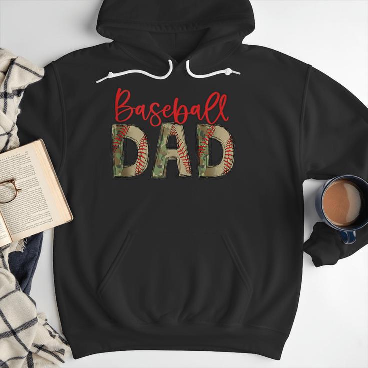 Baseball Dad Camouflage Camo Flag Military Father's Day Men Hoodie Baseball Dad Camouflage Camo Flag Military Father's Day Men Hoodie