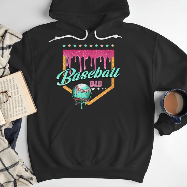Baseball Dad Drip Home Plate Dripping Ice Cream Men Hoodie Baseball Dad Drip Home Plate Dripping Ice Cream Men Hoodie