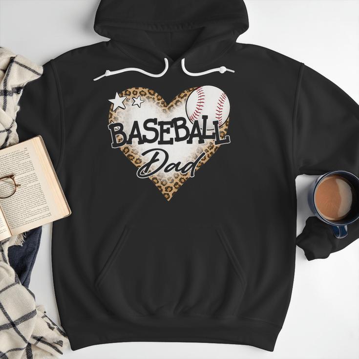 Baseball Dad Leopard Heart Baseball Lover Men Hoodie Baseball Dad Leopard Heart Baseball Lover Men Hoodie