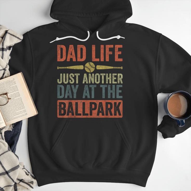 Baseball Dad Men Dad Life Just Another Day At The Ballpark Men Hoodie