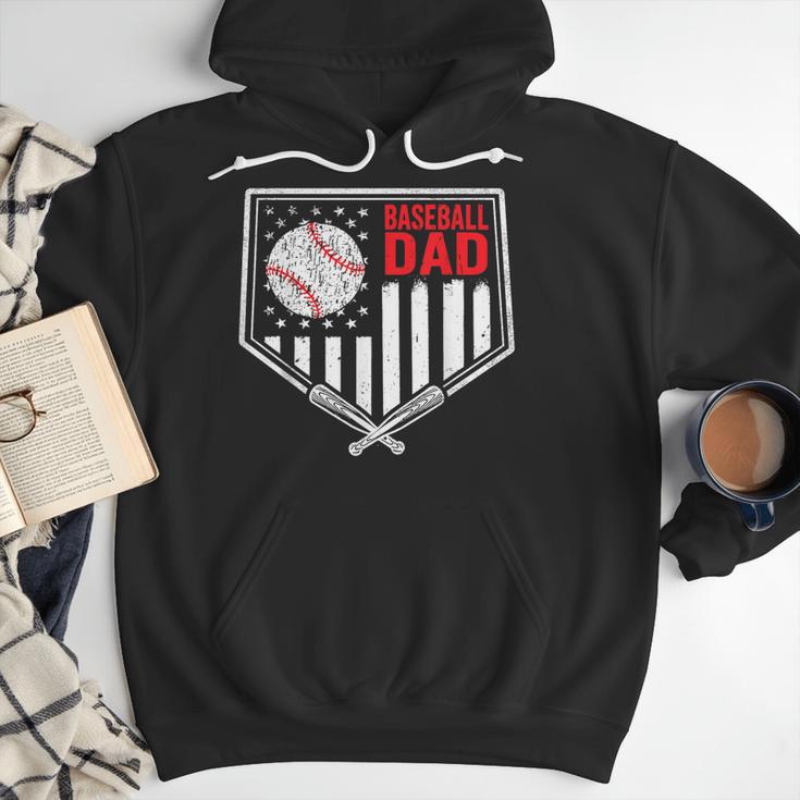 Baseball Dad Men USA American Flag Fathers Day 4th Of July Men Hoodie Baseball Dad Men USA American Flag Fathers Day 4th Of July Men Hoodie