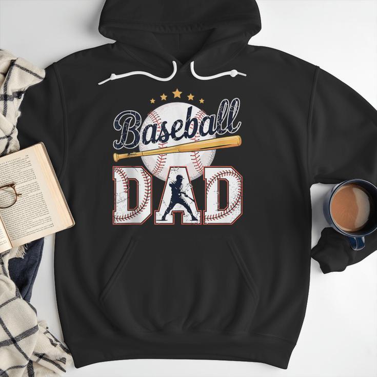 Baseball Dad Player Cool Retro Sports Fan Father's Day Men Hoodie Baseball Dad Player Cool Retro Sports Fan Father's Day Men Hoodie