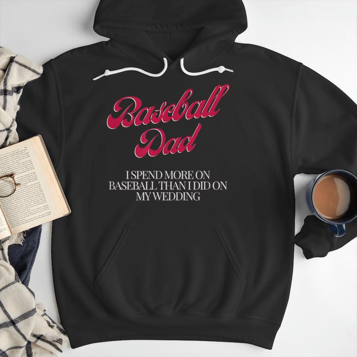 Baseball Dad Travel Ball Little League Husband Wedding Men Hoodie
