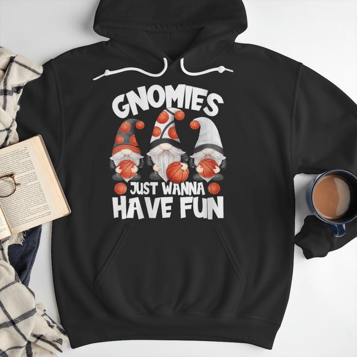 Basketball Gnomies Have Fun For Baseball Dad And Coach Men Hoodie