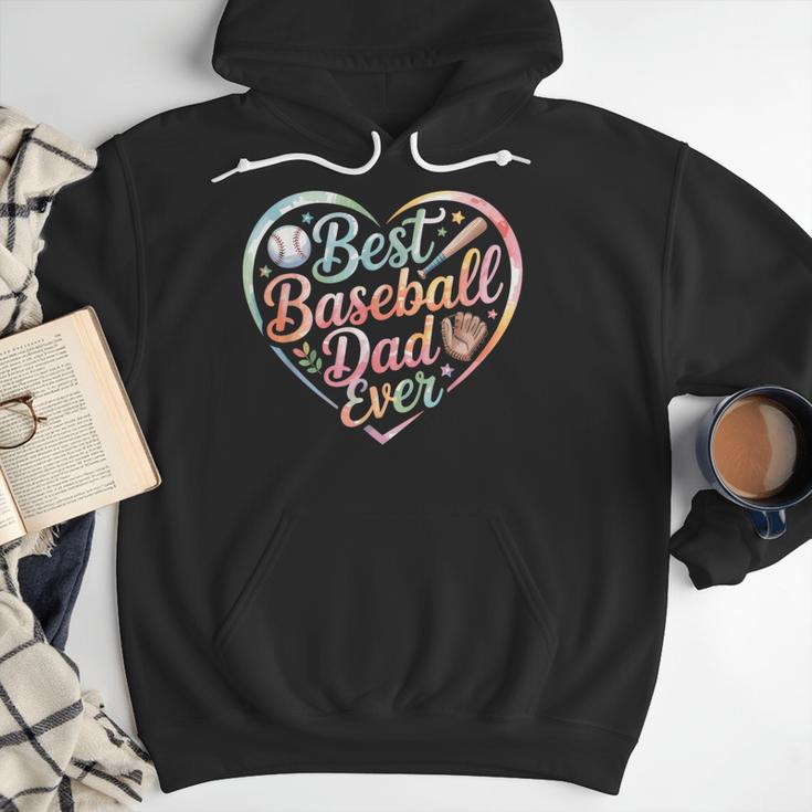 Best Baseball Dad Ever Heart Men Hoodie