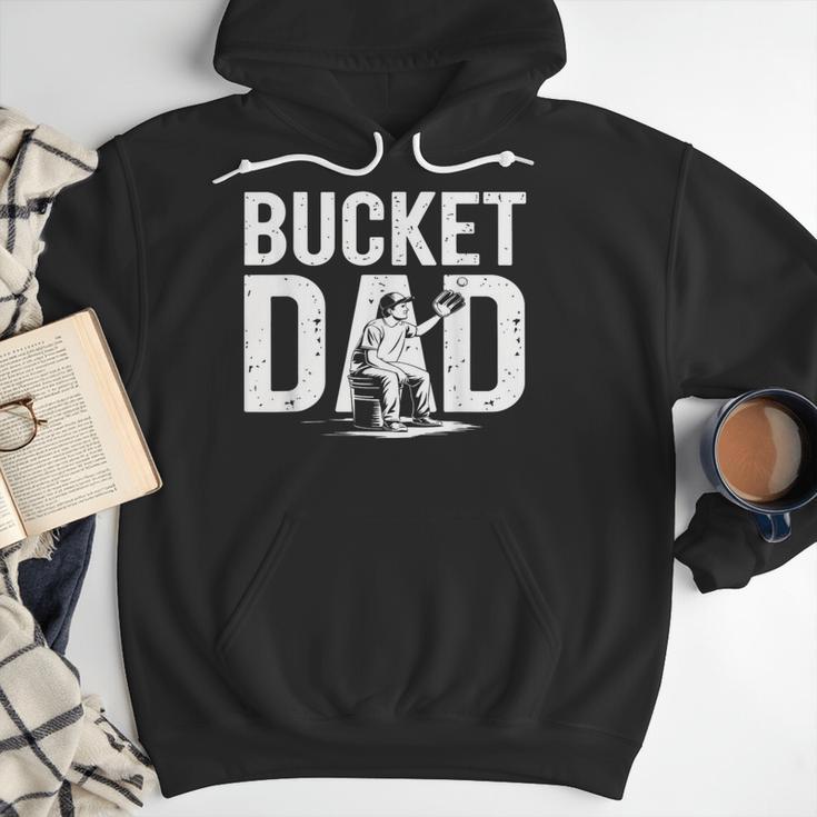 Bucket Dad Softball Dad Baseball Dad Coach Bucket Men Hoodie