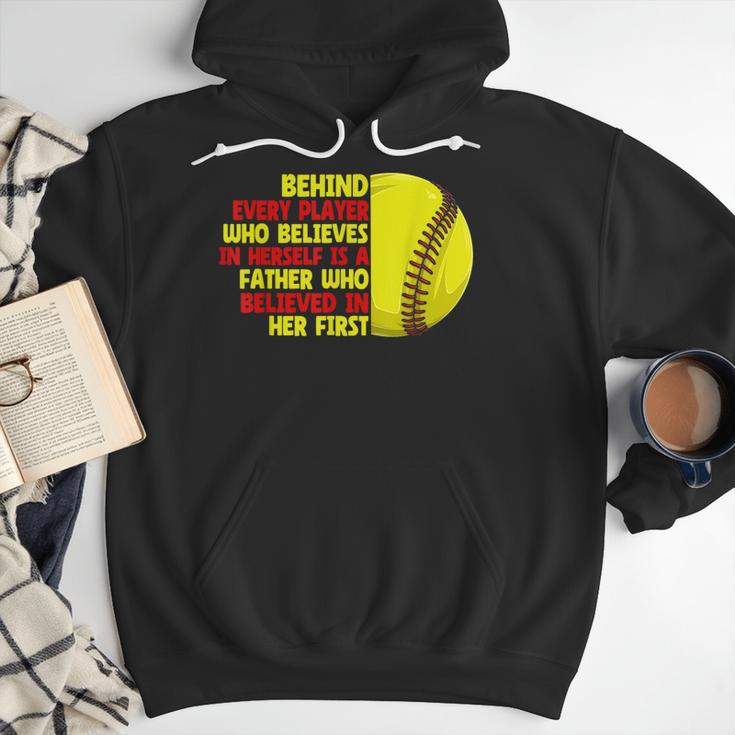 Dad Of Ballers Behind Every Softball Player Baseball Dads Men Hoodie Dad Of Ballers Behind Every Softball Player Baseball Dads Men Hoodie