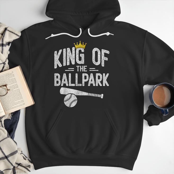 Dad Baseball For Men Baseball Dad King Of Ballpark Men Hoodie