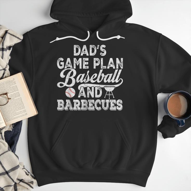 Dad's Game Plan Baseball & Barbecues Baseball Dad BBQ Gill Men Hoodie