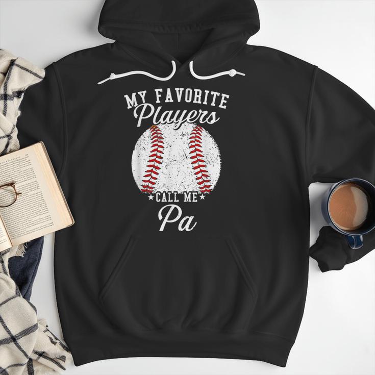 My Favorite Baseball Player Calls Me Pa Baseball Dads Men Hoodie