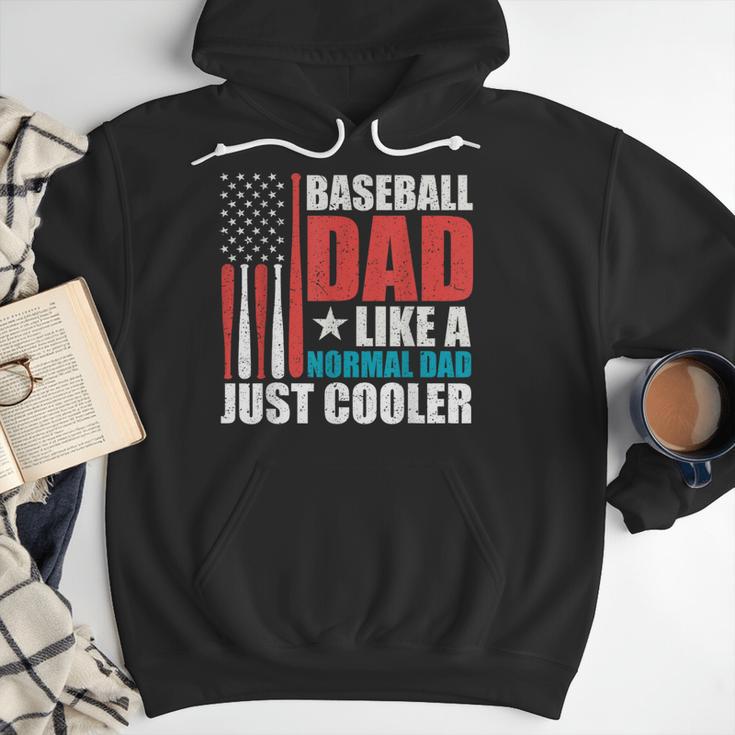 Patriotic Baseball Dad Father's Day American Flag Men Hoodie Patriotic Baseball Dad Father's Day American Flag Men Hoodie