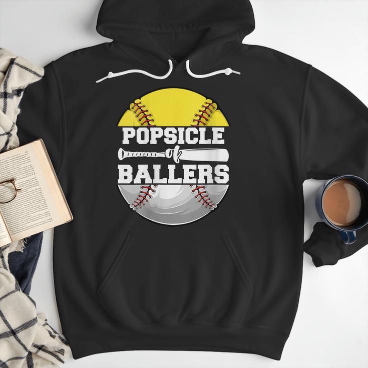 Popsicle Of Ballers Softball Baseball Dad Men Hoodie Popsicle Of Ballers Softball Baseball Dad Men Hoodie