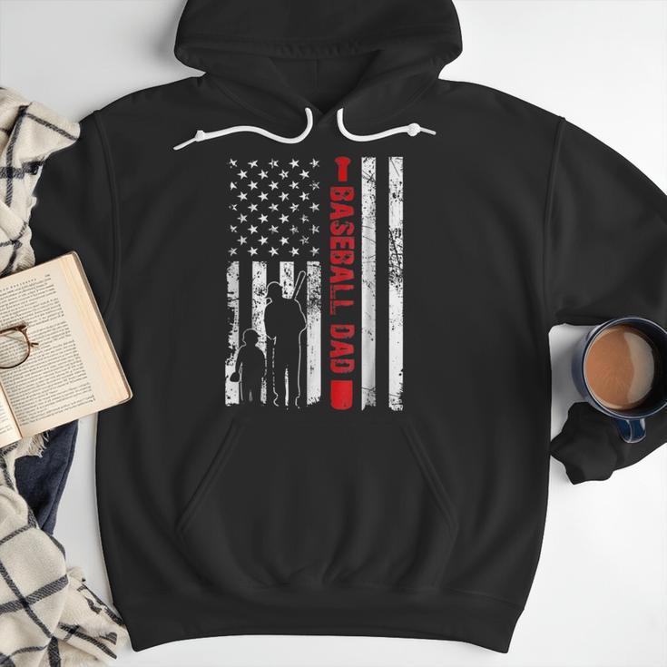 Proud Baseball Dad American Flag Sports Father Day Men Hoodie Proud Baseball Dad American Flag Sports Father Day Men Hoodie