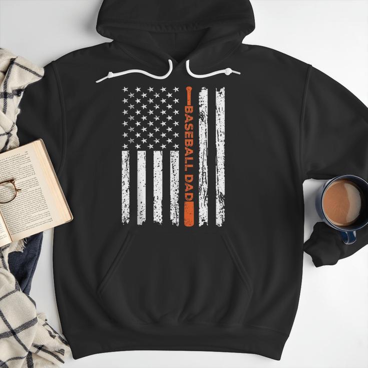 Retro Baseball Dad American Flag Father's Day 4th Of July Men Hoodie Retro Baseball Dad American Flag Father's Day 4th Of July Men Hoodie