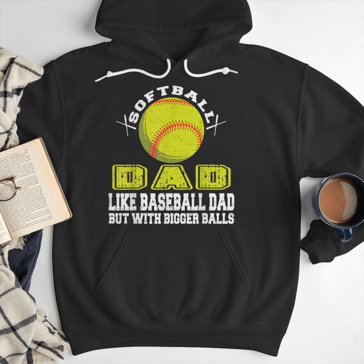 Softball Dad Like A Baseball Dad Softball Father's Day Men Hoodie Softball Dad Like A Baseball Dad Softball Father's Day Men Hoodie