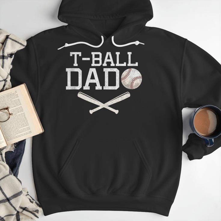 T-Ball Dad For Father's Day Baseball Daddy Teeball Dad Men Hoodie