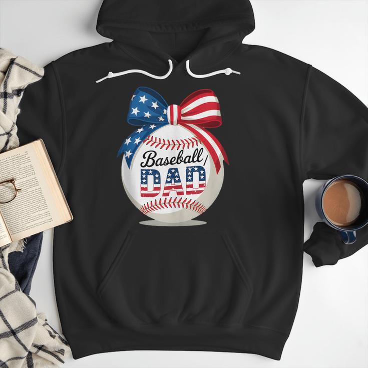 Vintage Baseball Dad Patriotic USA Flag 4th Of July Fathers Men Hoodie Vintage Baseball Dad Patriotic USA Flag 4th Of July Fathers Men Hoodie