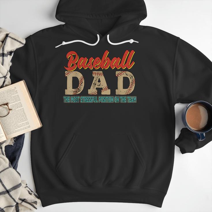 Vintage Baseball Dad Most Stressful Position On The Team Men Hoodie Vintage Baseball Dad Most Stressful Position On The Team Men Hoodie