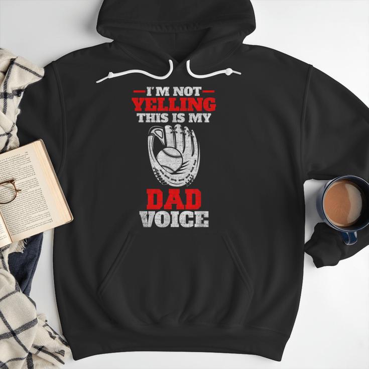 Vintage I'm Not Yelling This Is My Baseball Dad Voice Men Hoodie