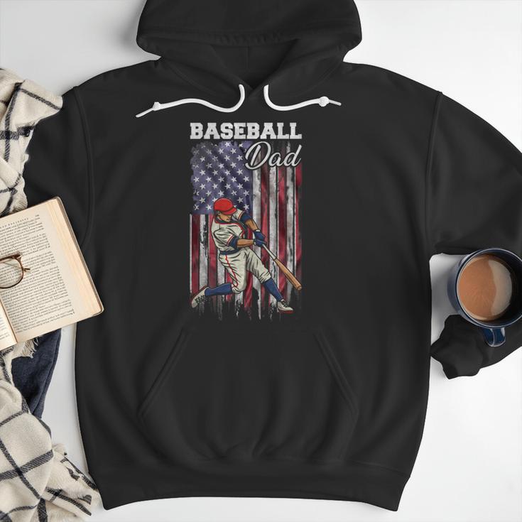 Vintage USA Flag Baseball Player Proud Baseball Dad Men Hoodie Vintage USA Flag Baseball Player Proud Baseball Dad Men Hoodie