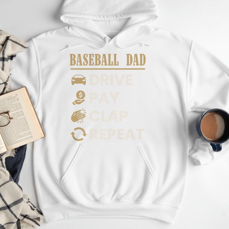 Baseball Dad Drive Pay Clap Repeat Father's Day Premium Men Hoodie Baseball Dad Drive Pay Clap Repeat Father's Day Premium Men Hoodie