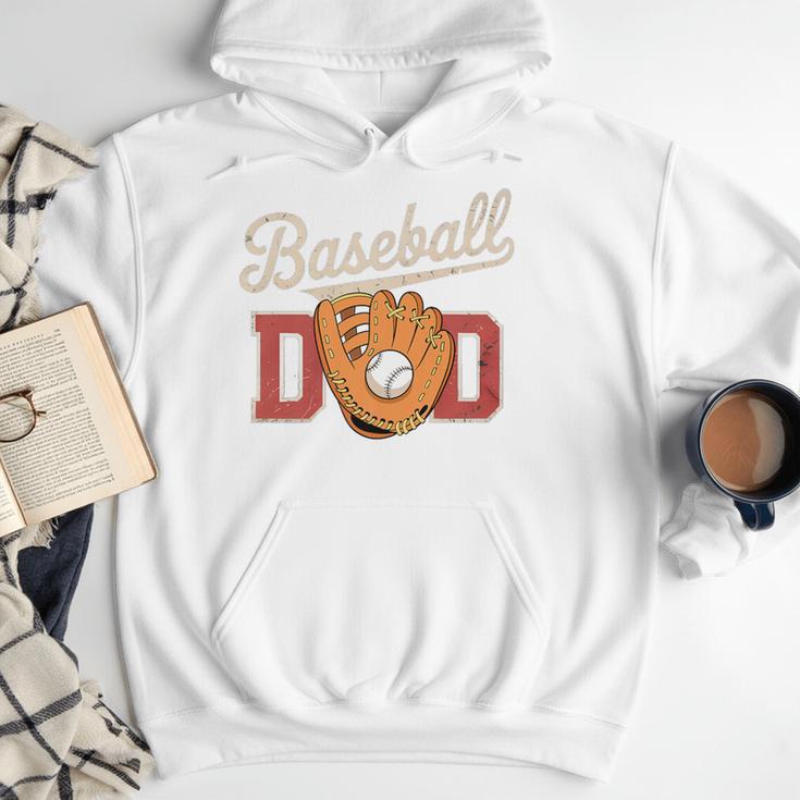 Baseball Dad Fireball Sports Father Fathers Day Daddy Premium Men Hoodie