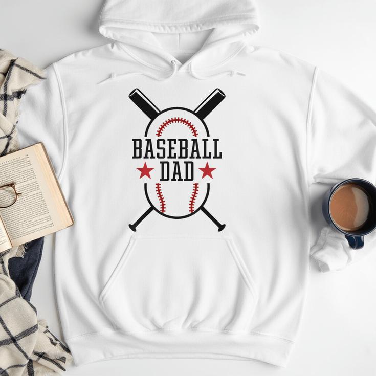 Baseball Dad Happy Fathers Day Wife Daughter Son Game Day Men Hoodie