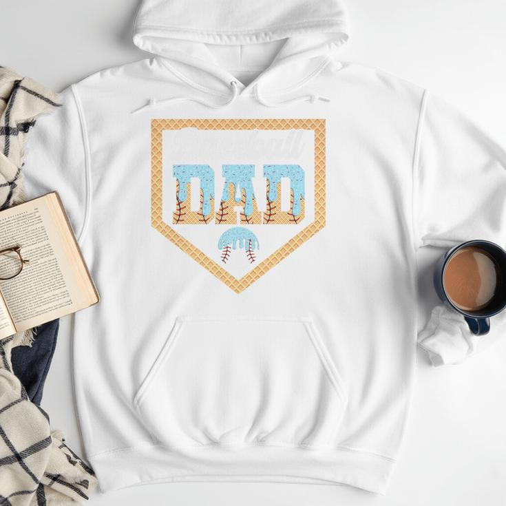 Baseball Dad Ice Cream Drip Home Plate Cool Fathers Day Premium Men Hoodie Baseball Dad Ice Cream Drip Home Plate Cool Fathers Day Premium Men Hoodie