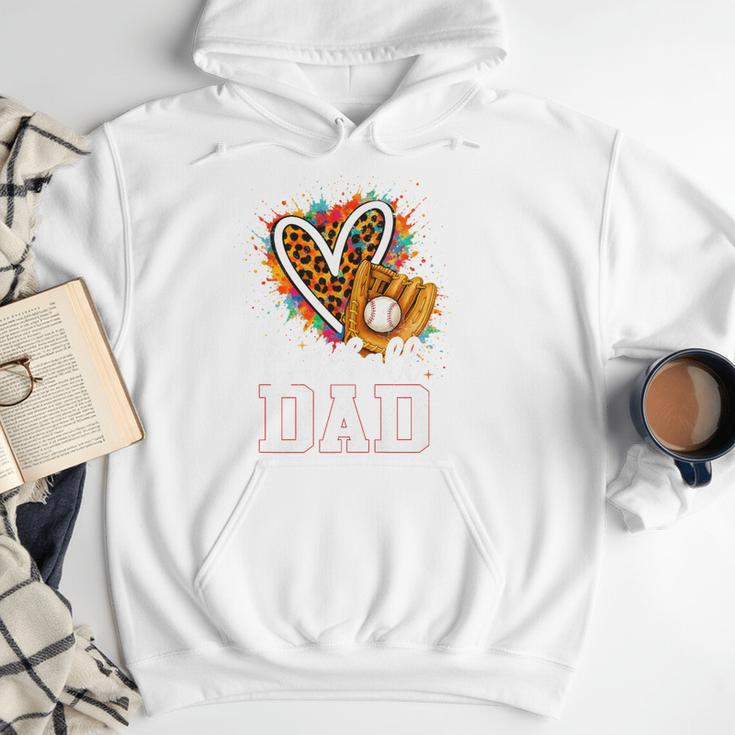 Baseball Dad Leopard Heart Colorful Premium Men Hoodie Baseball Dad Leopard Heart Colorful Premium Men Hoodie