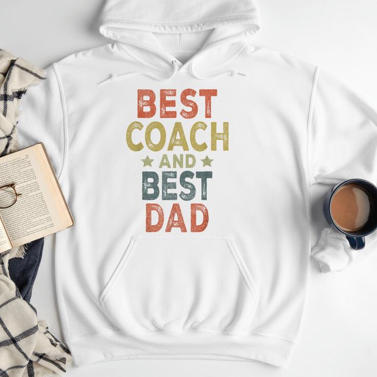 Baseball Dad For Men Vintage Best Coach And Best Dad Men Hoodie
