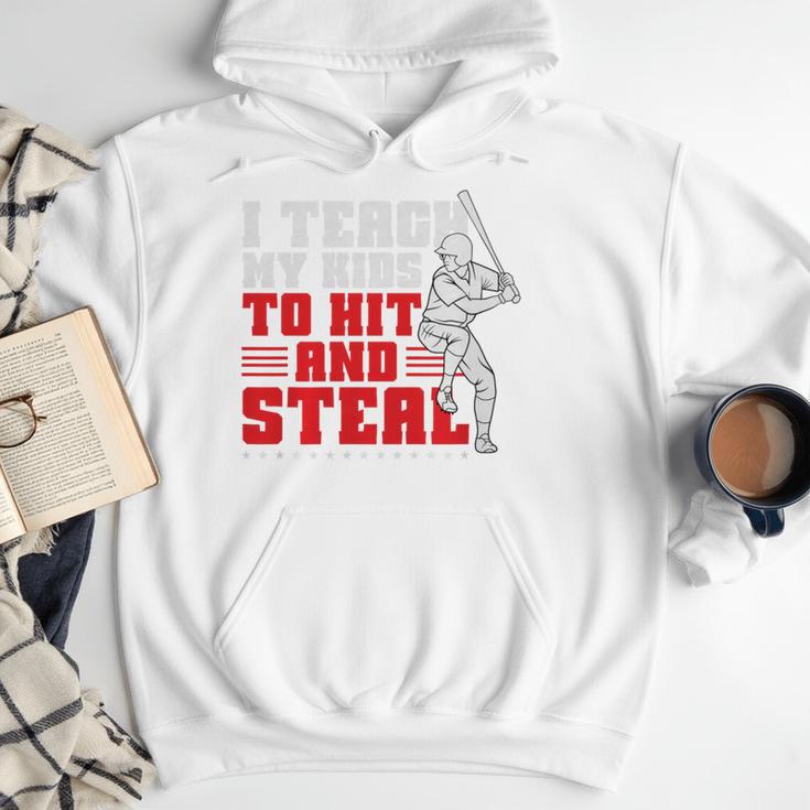 Baseball Dad Teach Kids Hit And Steal Softball Game Premium Tri-Blend Men Hoodie Baseball Dad Teach Kids Hit And Steal Softball Game Premium Tri-Blend Men Hoodie