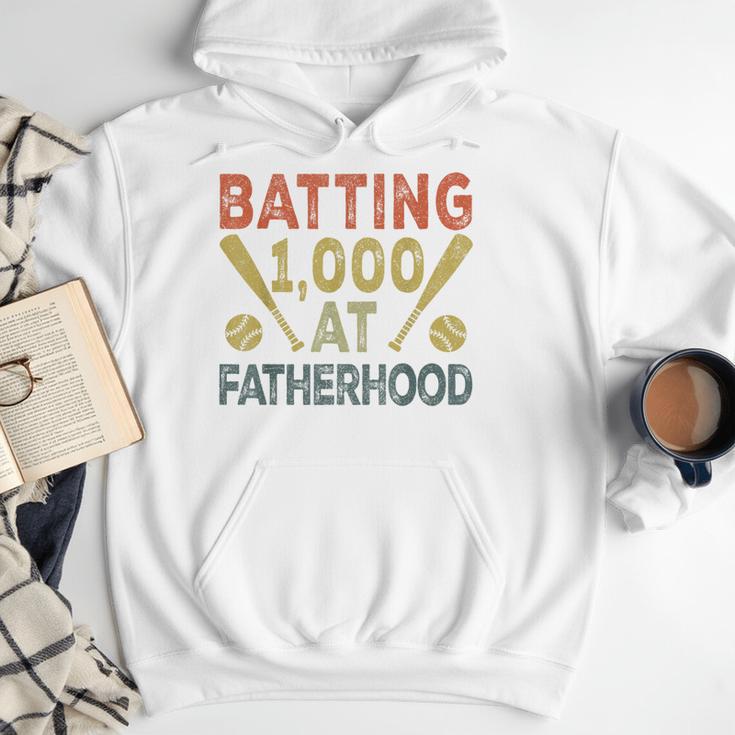 Baseball Dad Vintage Batting 1000 At Fatherhood Men Hoodie Baseball Dad Vintage Batting 1000 At Fatherhood Men Hoodie