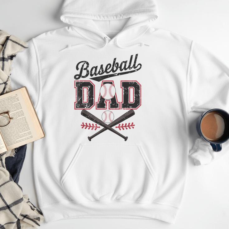 Baseball Daddy Father's Day Baseball Season Vintage Game Day Men Hoodie